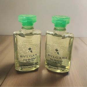 BVLGARI Au The Vert green tea Shampoo & Shower Gel 1.3oz Set Of 2 Travel Size